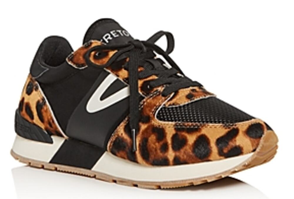 Tretorn Womens Loyola Casual Sneakers Size 5 EU 35 Leopard Black Suede NWOB